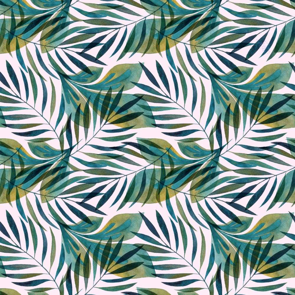 Watercolor Palm Leaves by Julie Lesouef — canvas wall art