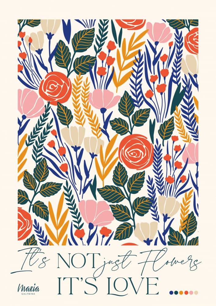 Vibrant Botanical Bloom by Maria Galybina — canvas wall art