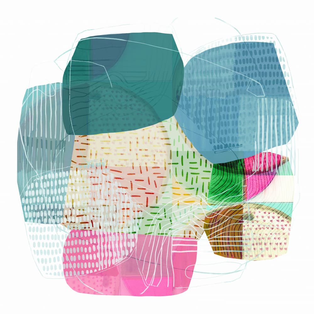 Abstract Colorful Shapes by cartissi — canvas wall art