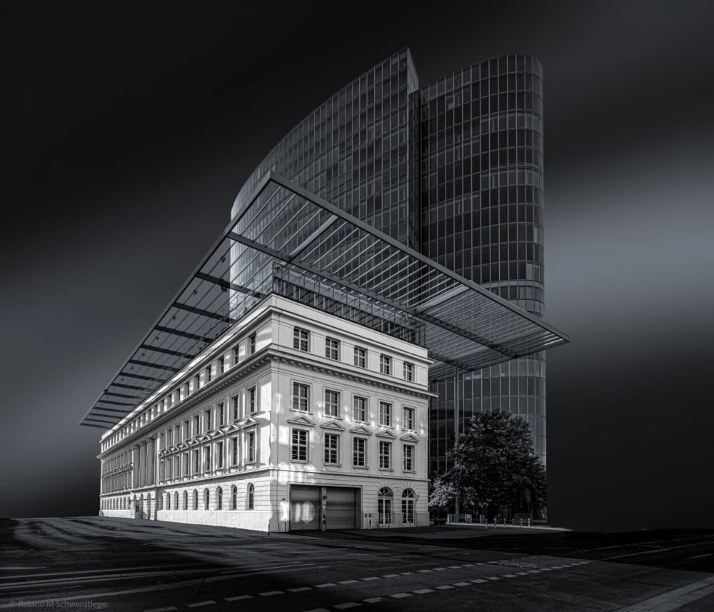 Modern Classic Architecture by Roland M Schwerdtfeger — canvas wall art