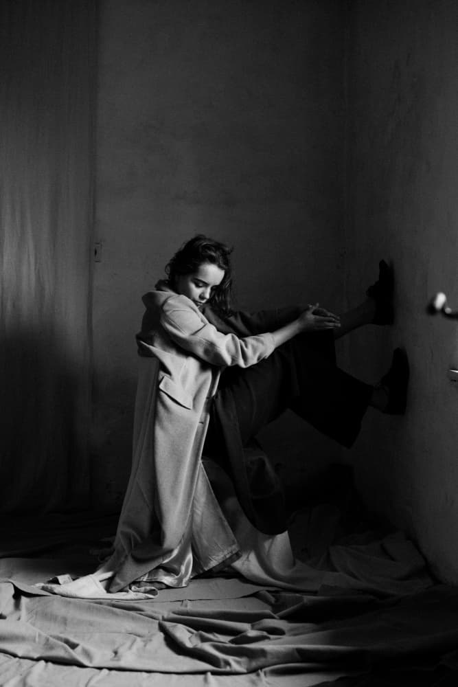 Moody Corner Pose by Małgorzata Masarz — canvas wall art