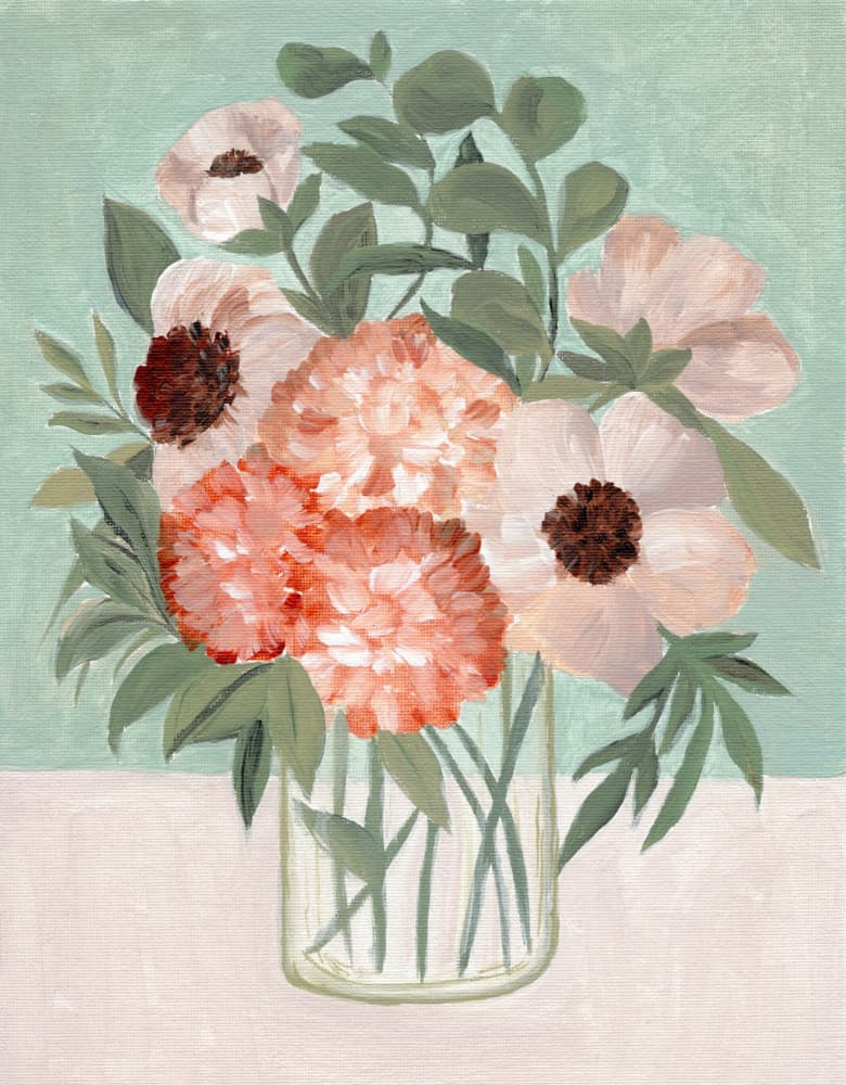 Fresh Floral Bouquet by Nikita Jariwala — canvas wall art