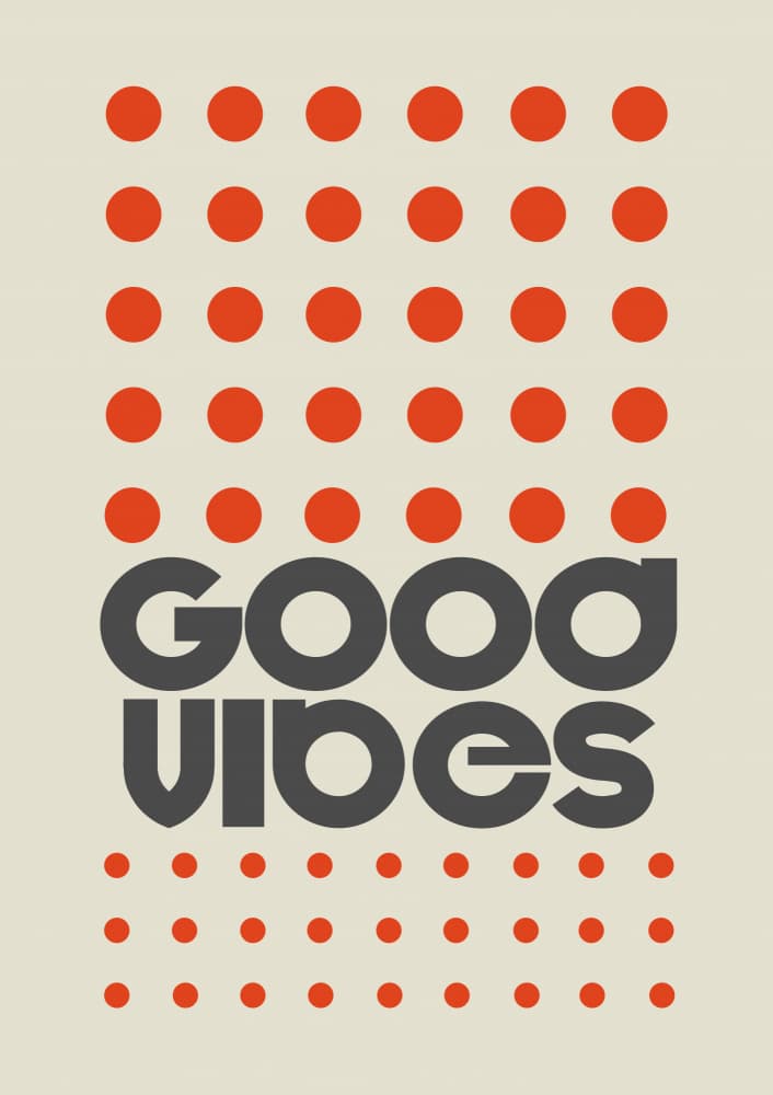 Good Vibes Graphic by Frances Collett — canvas wall art