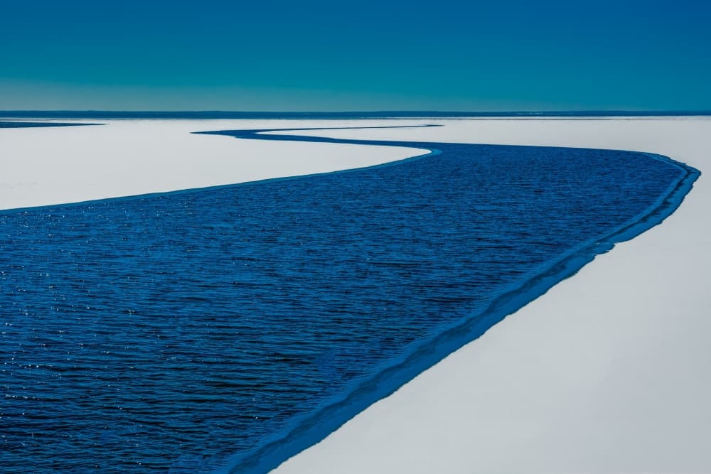 Deep Blue River Path by Mark Goodman — canvas wall art