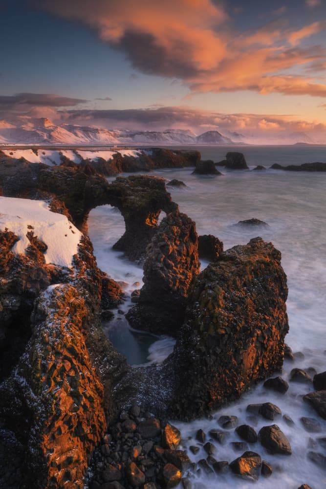 Dramatic Sea Arch Sunset by Adam Pachula — canvas wall art