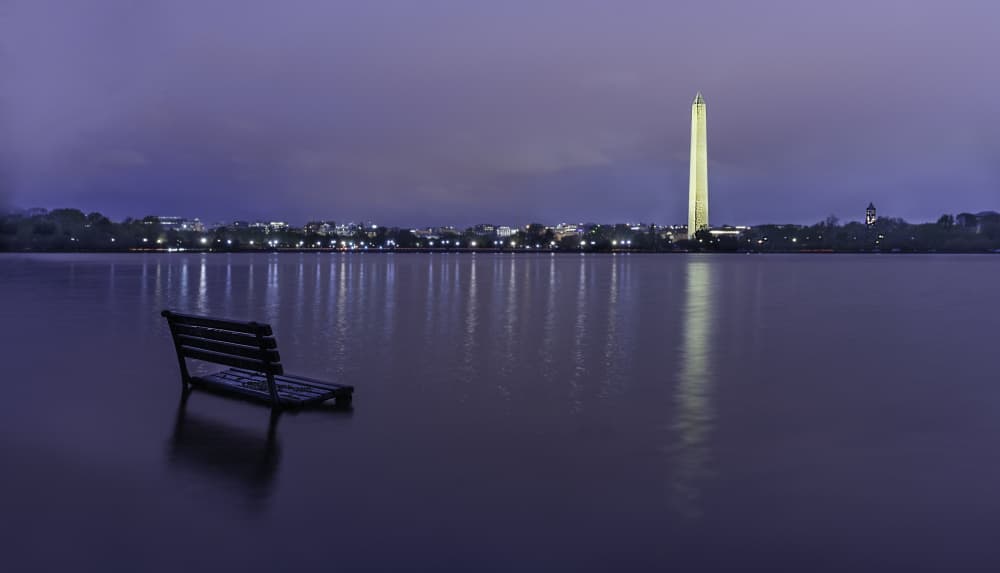 Washington Monument Twilight by Rong Wei — canvas wall art