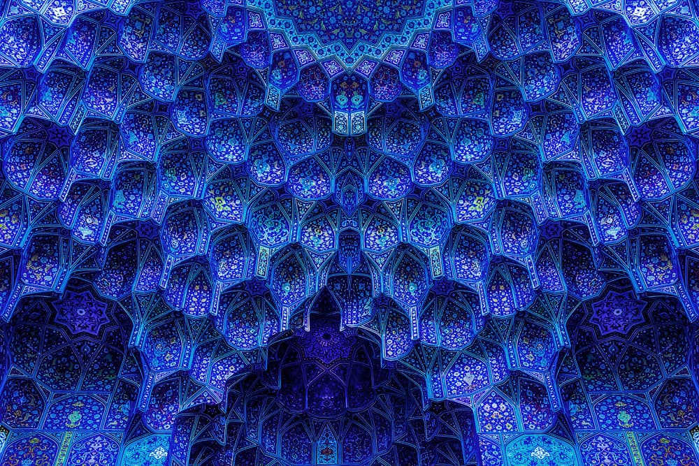 Blue Mosque Ceiling by Hamid Mohammad Hossein Zadeh Hashemi — canvas wall art