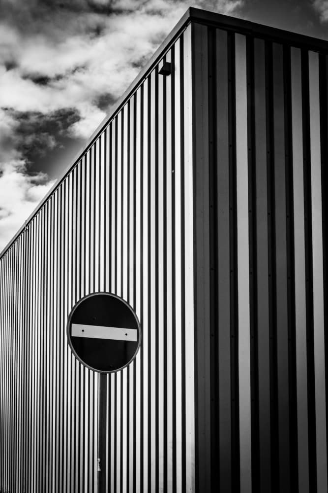 Modern Building No Entry by Heike Wolters-Wrase — canvas wall art