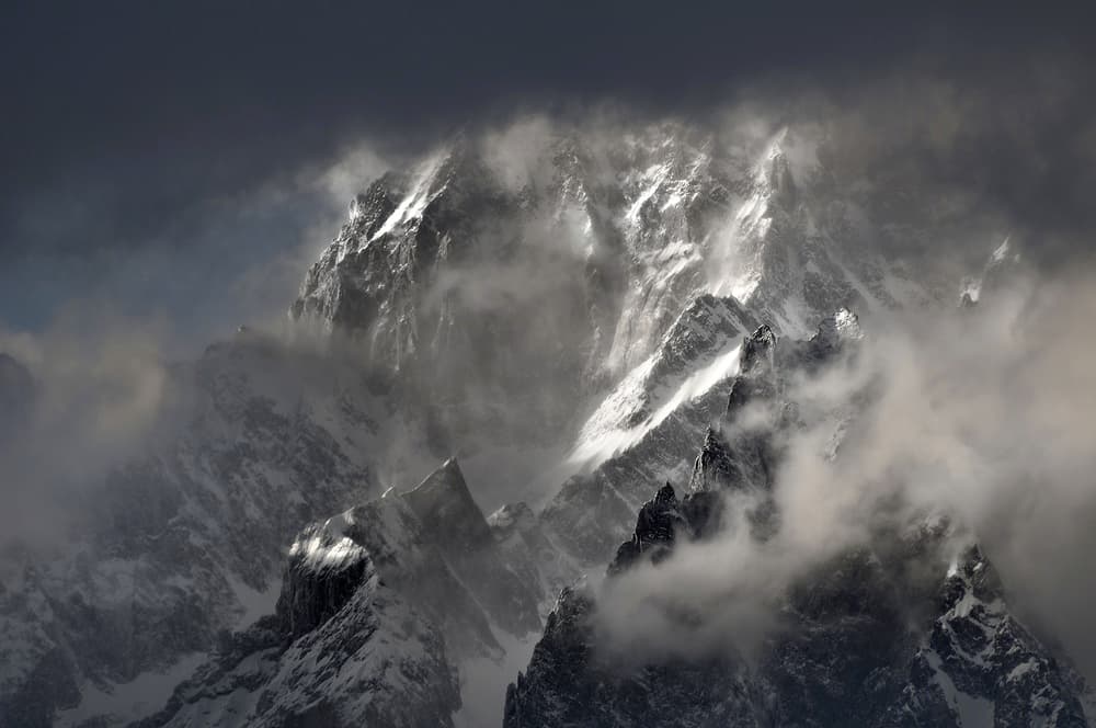 Winter Mountain Drama by Claudio Moretti — canvas wall art
