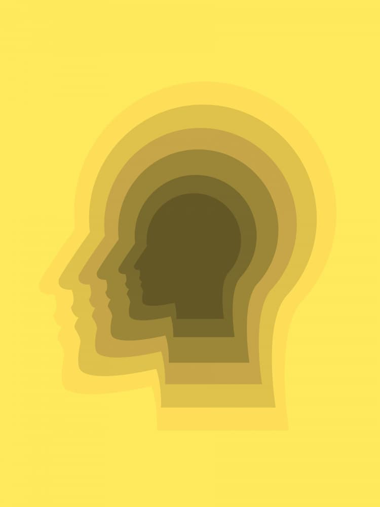 Layered Human Mind by Little Dean — canvas wall art