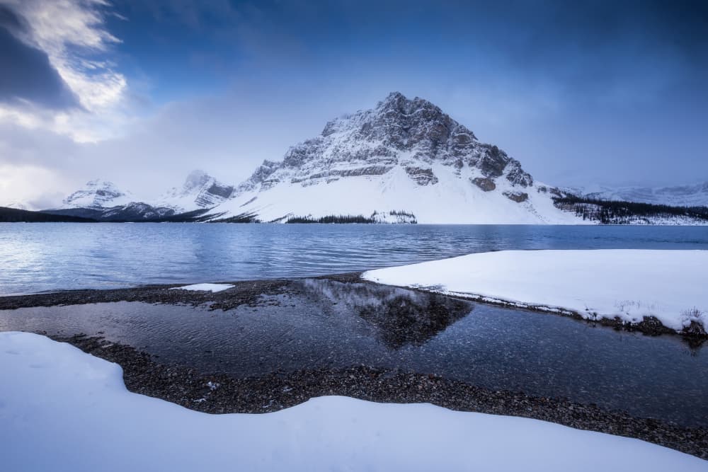 Winter Mountain Lake by Ivan Macia — canvas wall art