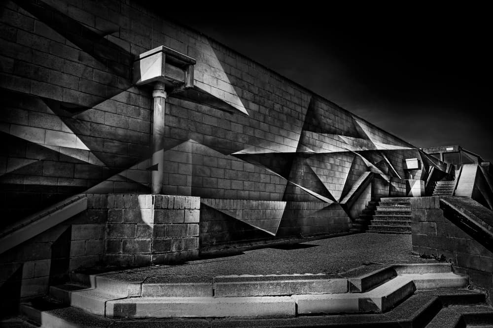 Dramatic Geometric Structure by Eric Mattheyses — canvas wall art