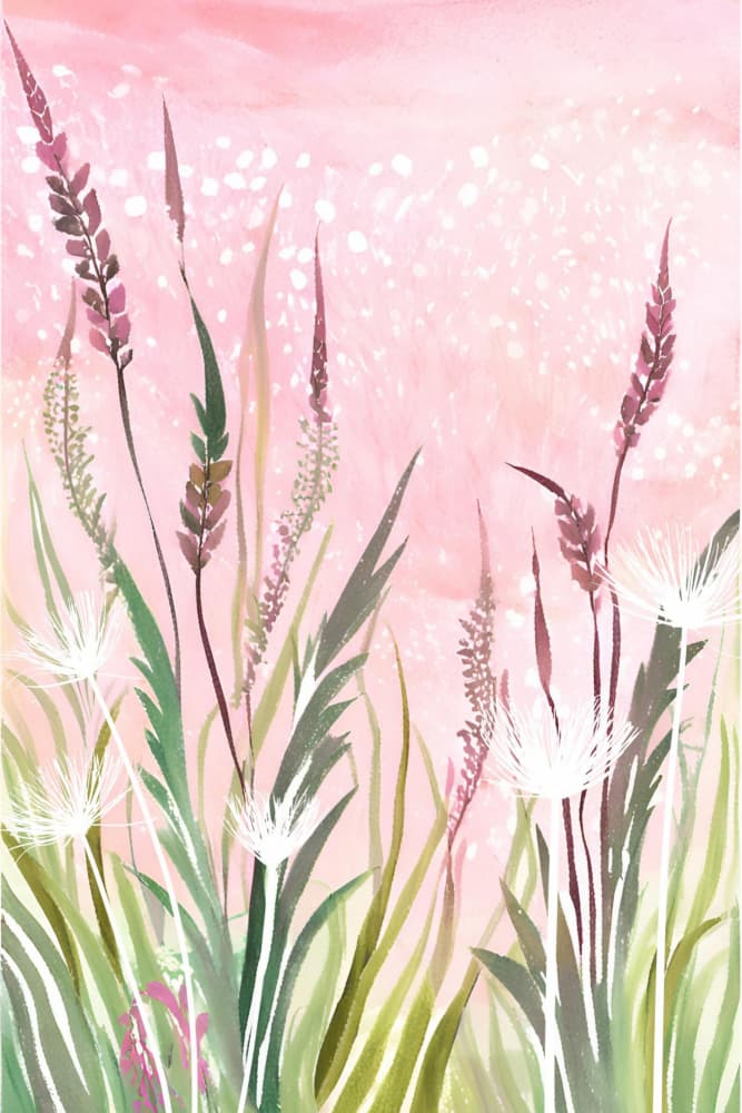 Soft Botanical Glow by Sally Ann Moss — canvas wall art