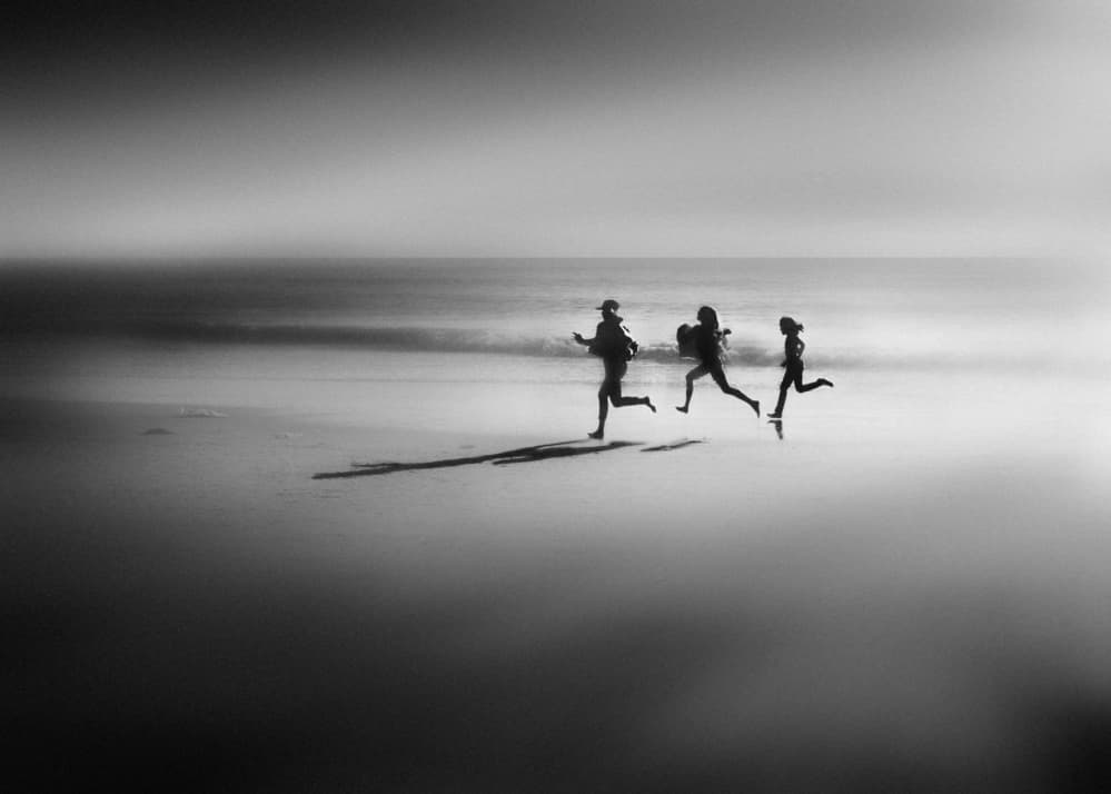 Dreamy Beach Runners by Leah Guo — canvas wall art
