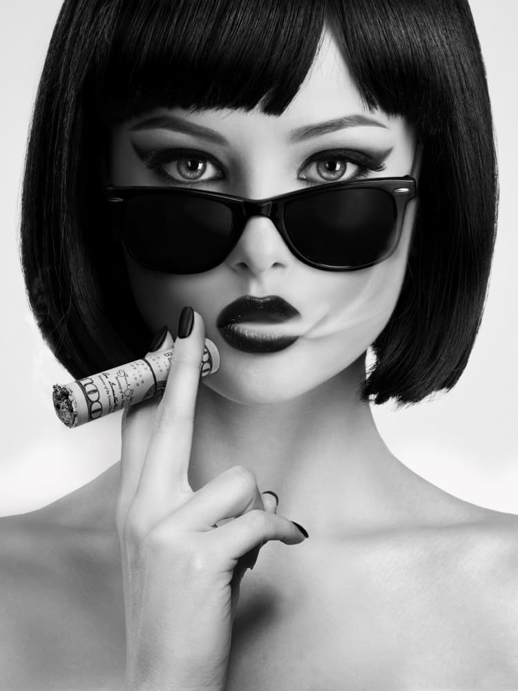 Confident Glamour Smoke by David Drake — canvas wall art