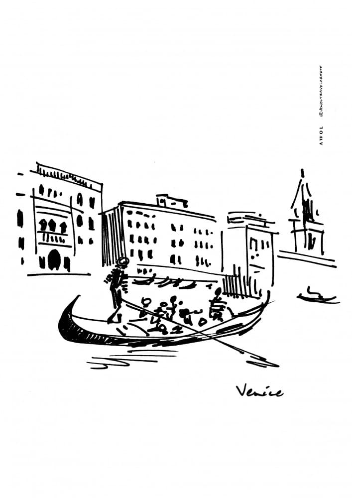 Venice Gondola Ride by Awol Art Alex — canvas wall art