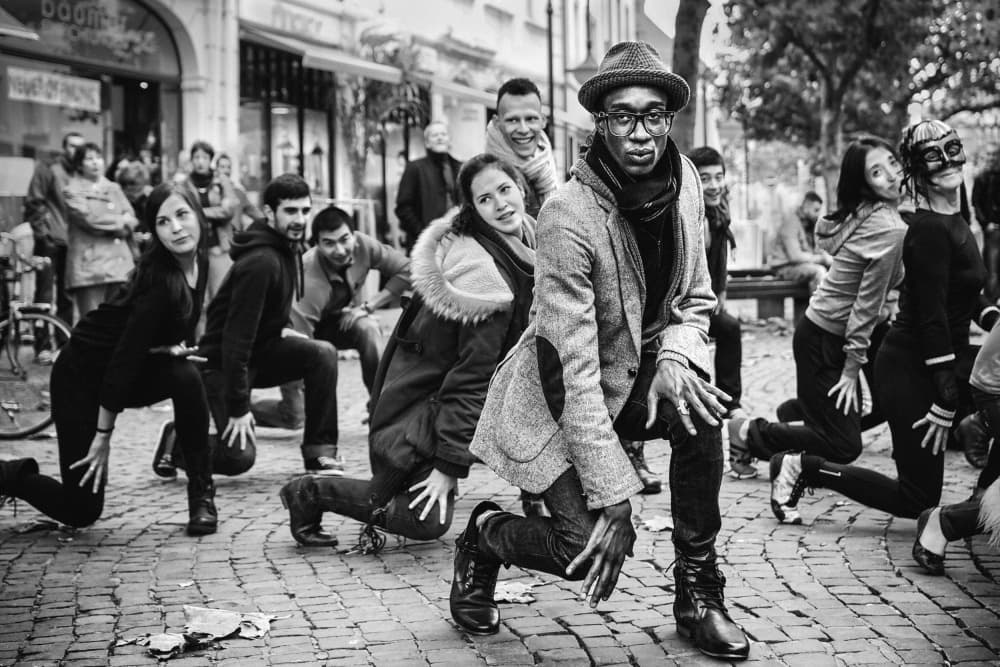 Urban Dance Performance by Eiji Yamamoto — canvas wall art
