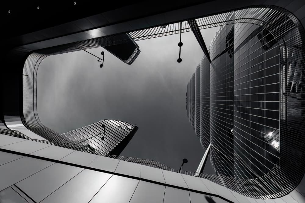 Upward Modern Architecture by Marco Tagliarino — canvas wall art