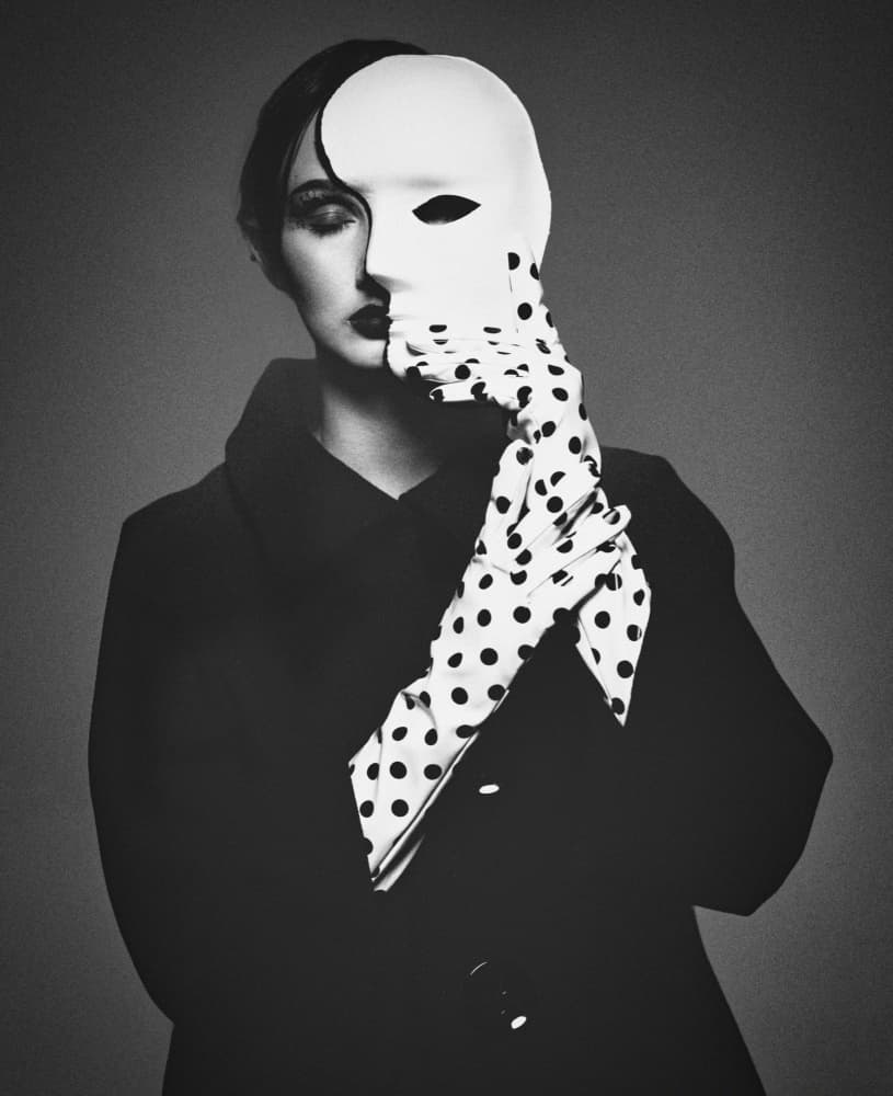 Mysterious Masked Woman by Offer Ellbogen — canvas wall art