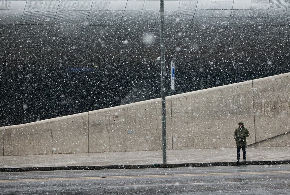 Urban Snow Day by HAN dong hee — canvas wall art