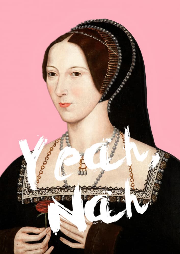 Pink Portrait Says Nah by Talitha McQueen — canvas wall art