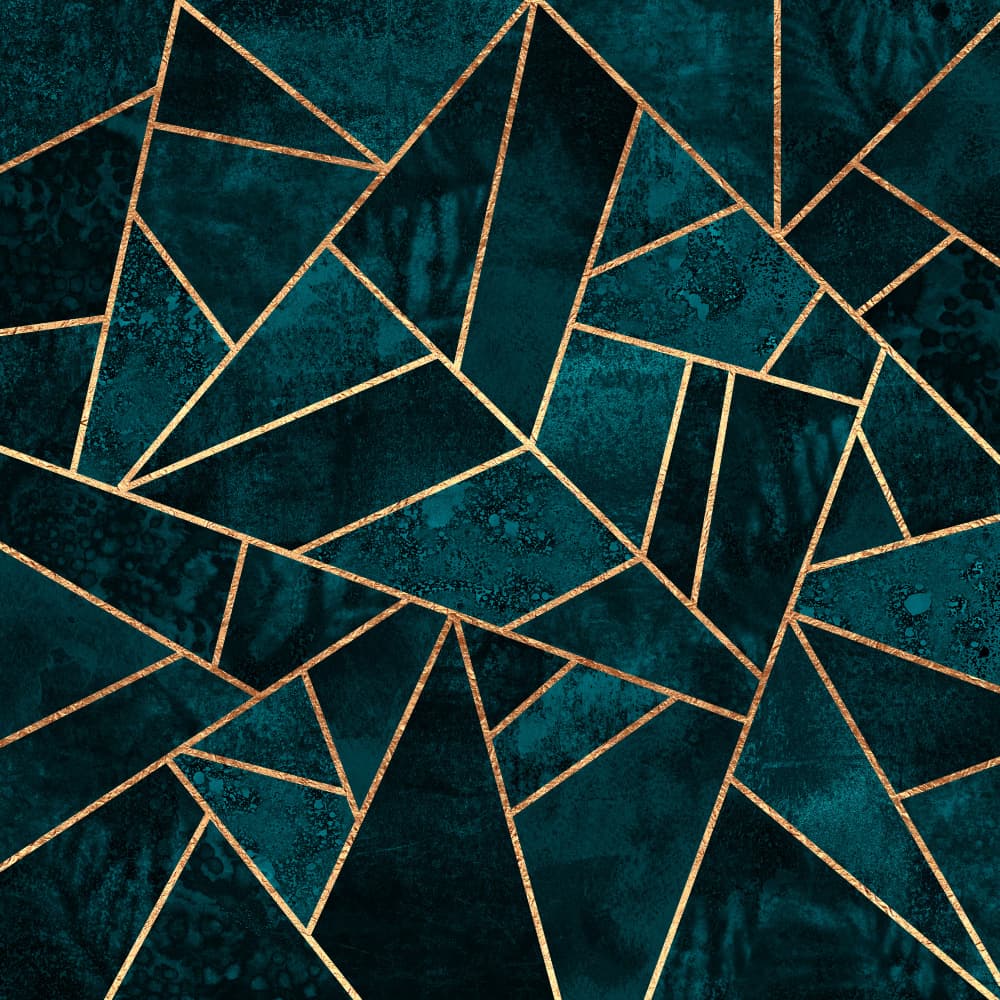 Elegant Teal Geometry by Elisabeth Fredriksson — canvas wall art
