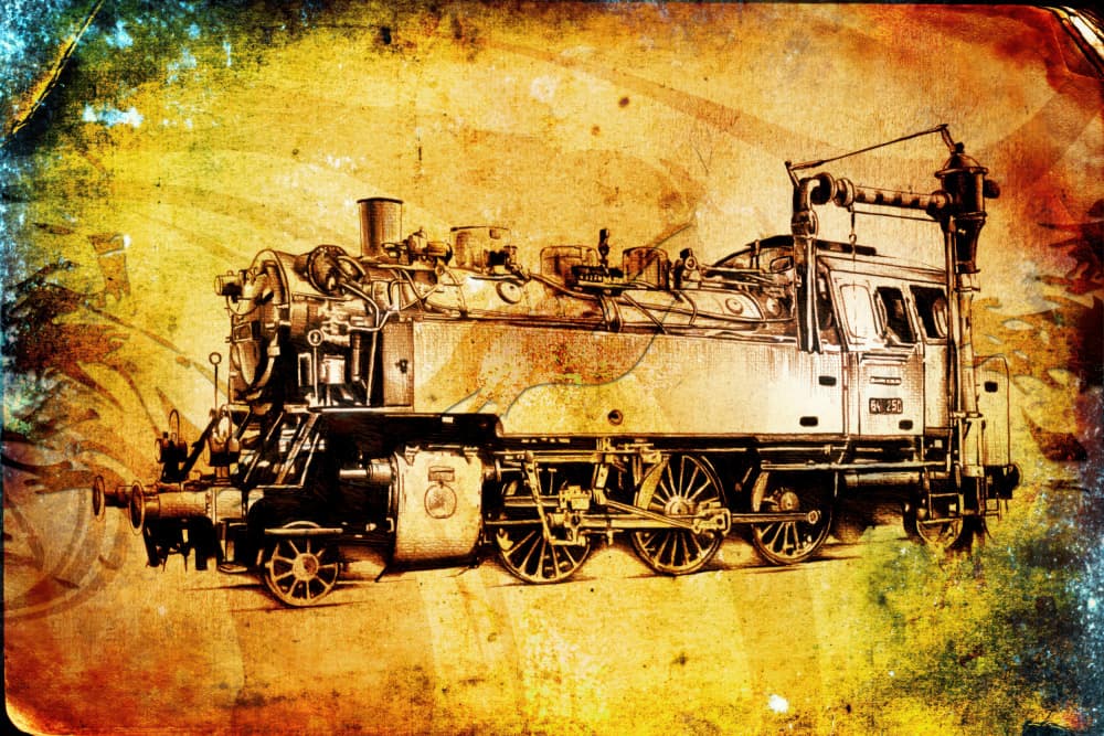 Old Steam Train by Rafal Kulik — canvas wall art
