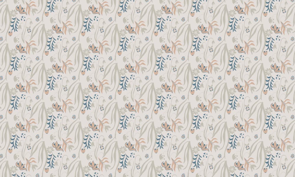 Muted Floral Berry Pattern by Gemma Bardot — canvas wall art