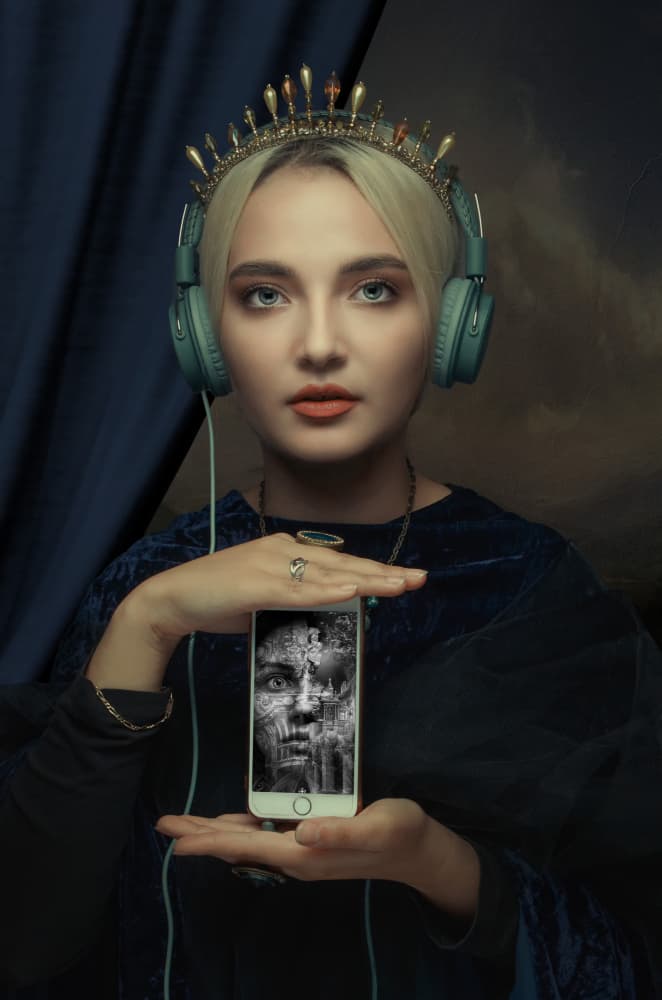 Queen of the Digital Age by Paul Adrian Chis — canvas wall art