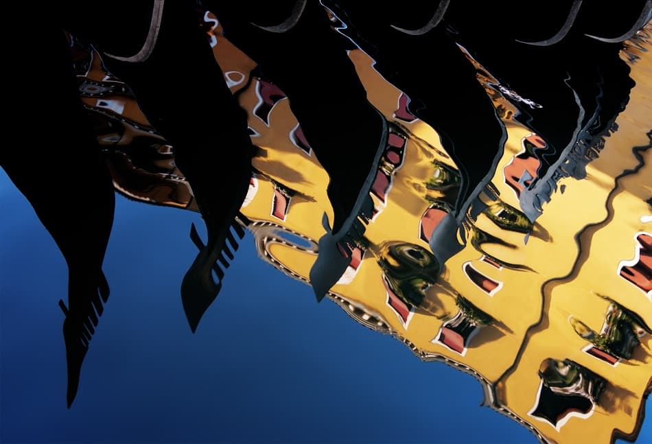 Venetian Gondola Reflections by Fabrizio Vendramin — canvas wall art