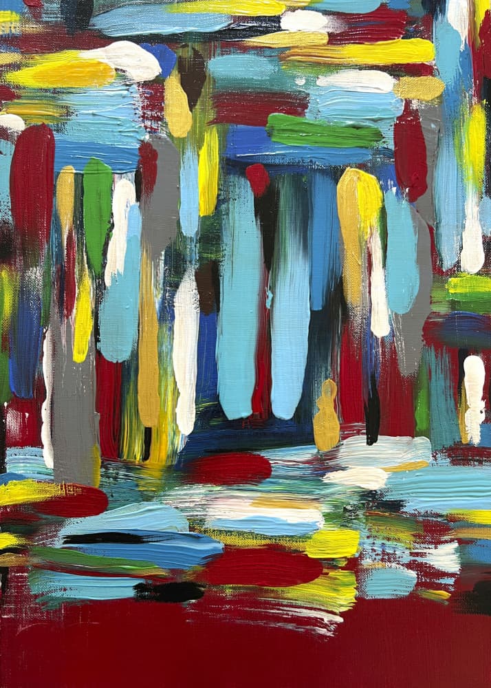Vibrant Paint Strokes by Marina Kozyr — canvas wall art