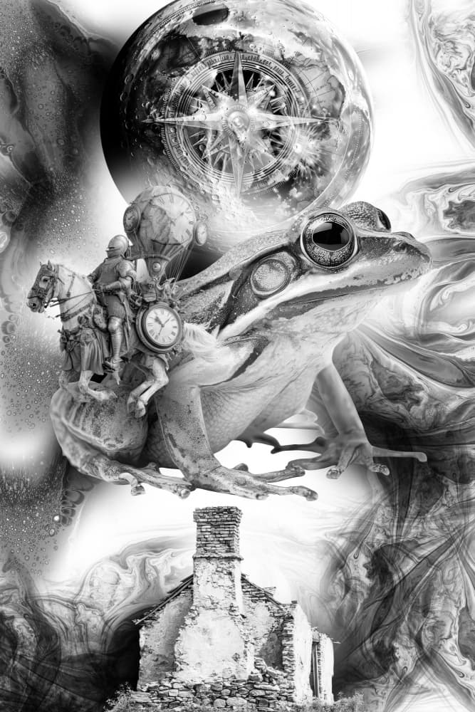 Surreal Frog Adventure by Rafal Kulik — canvas wall art