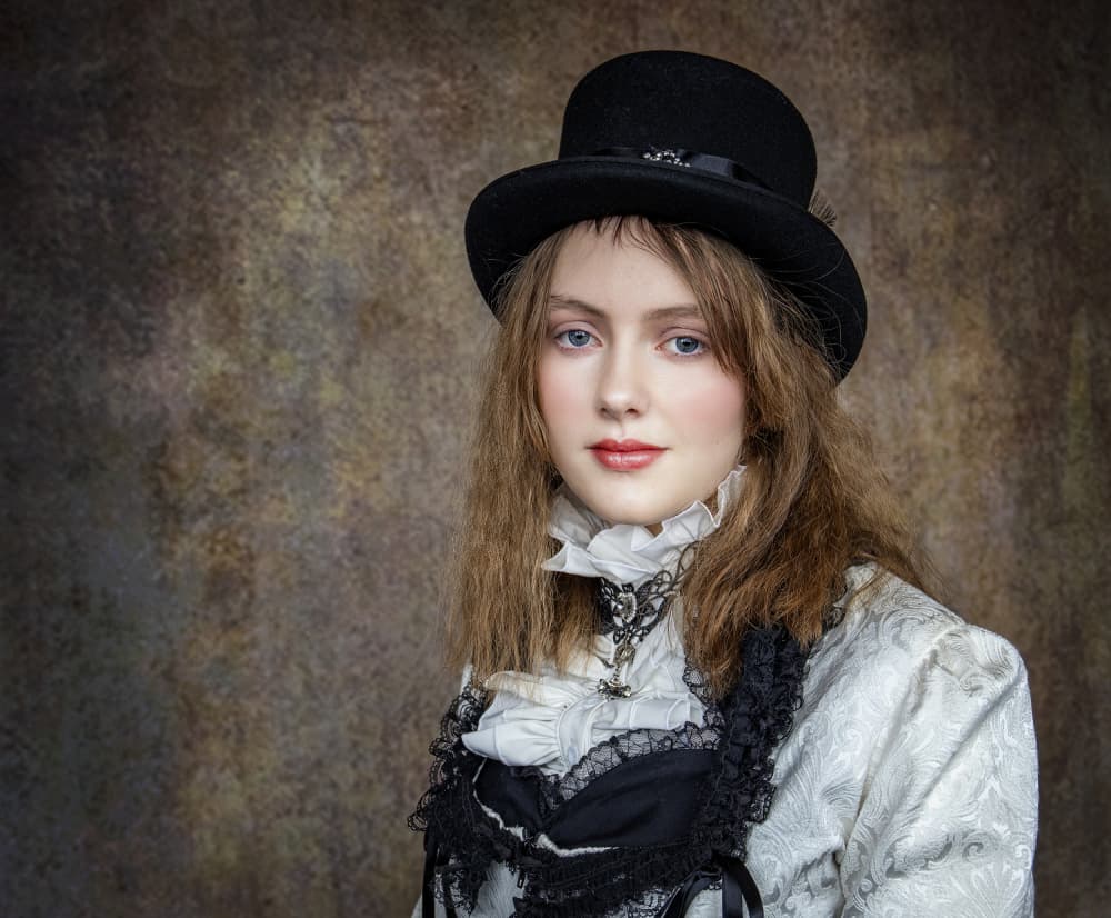 Elegant Woman Top Hat by Daniel Springgay — canvas wall art