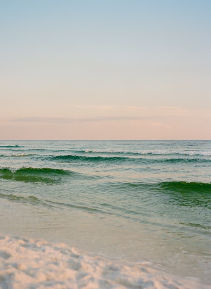 Pastel Beach Waves by Bethany Young — canvas wall art