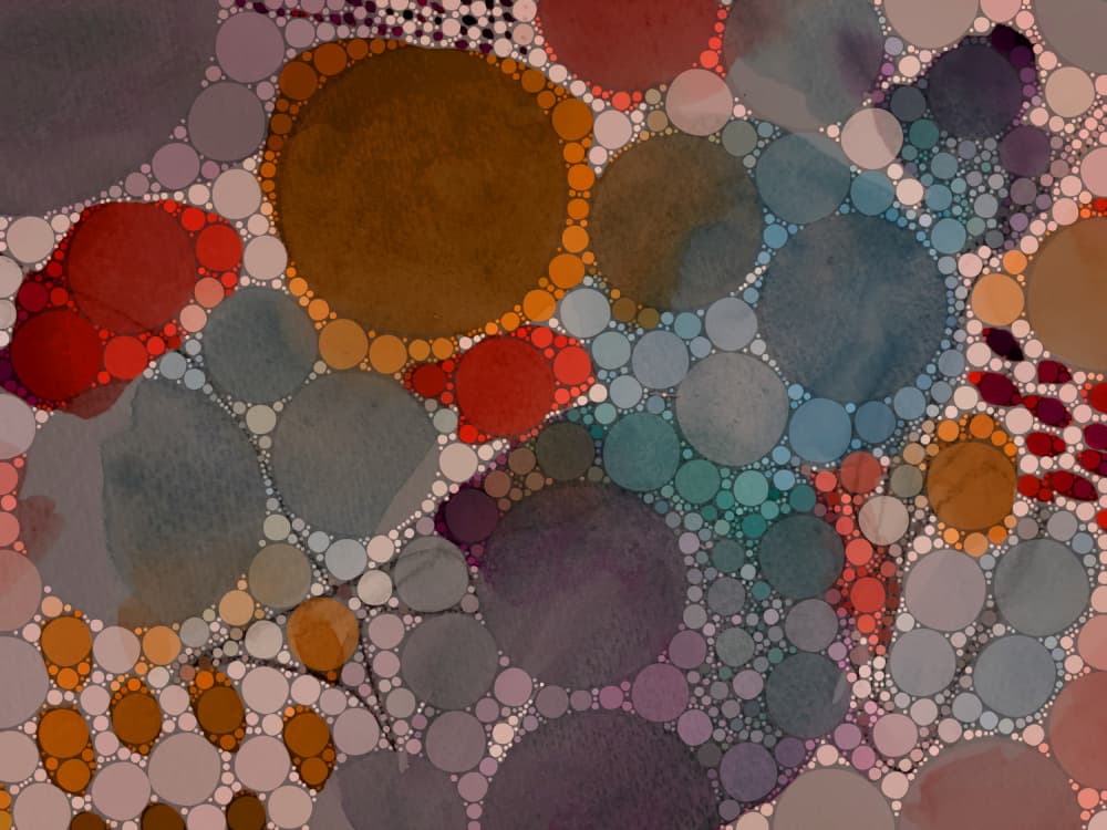 Abstract Circles Mosaic by Olivia Joy StClaire — canvas wall art
