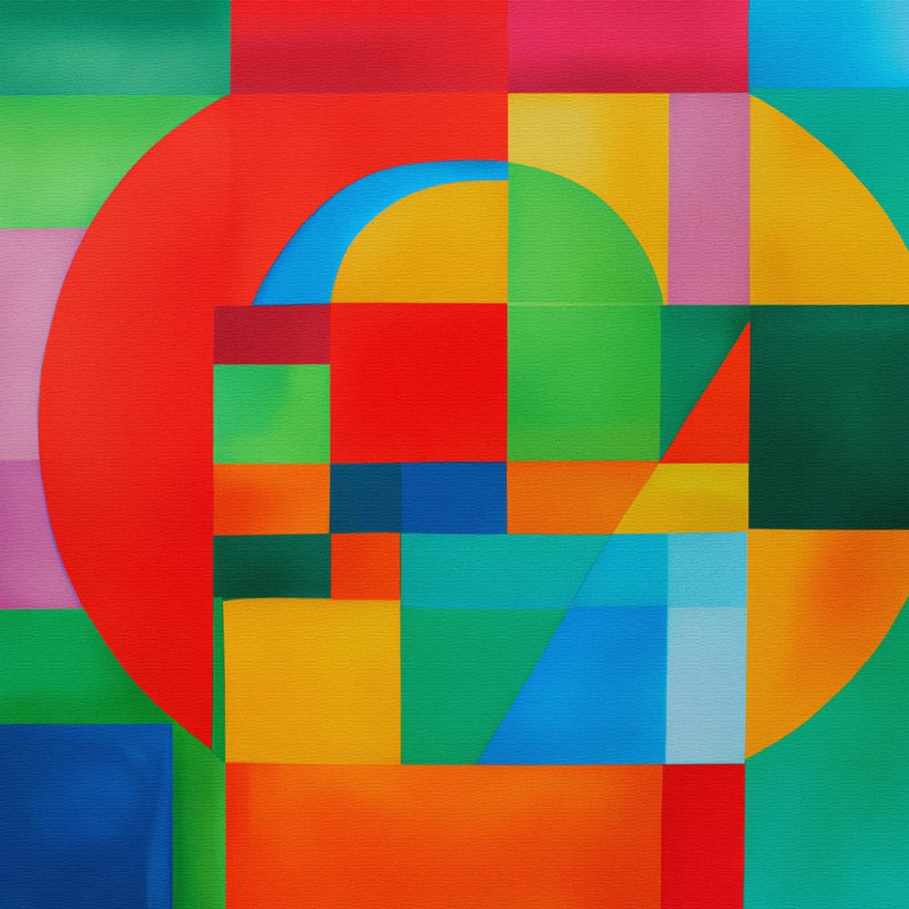 Vivid Geometric Dance by THE MIUUS STUDIO — canvas wall art