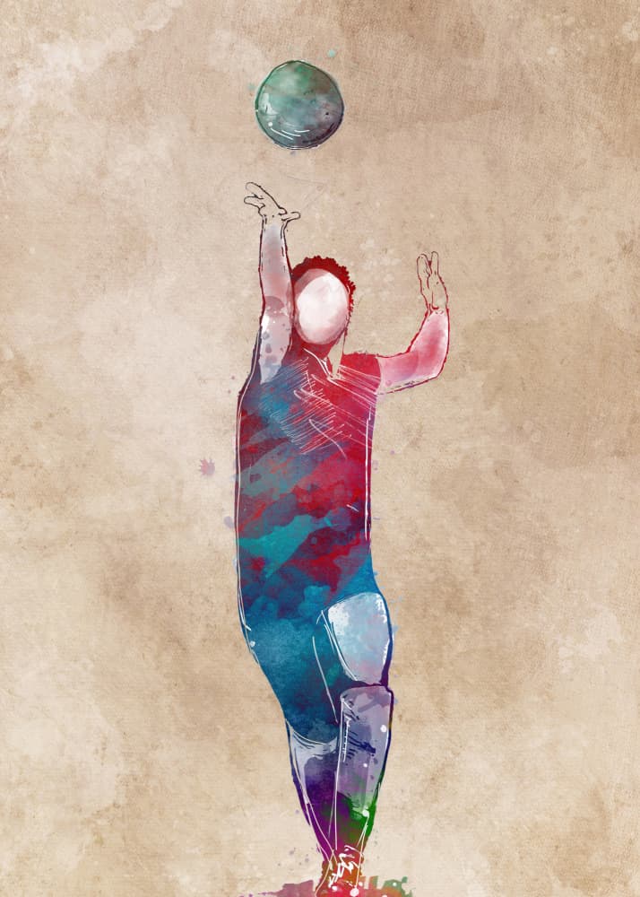 Vibrant Sports Serve by Justyna Jaszke — canvas wall art
