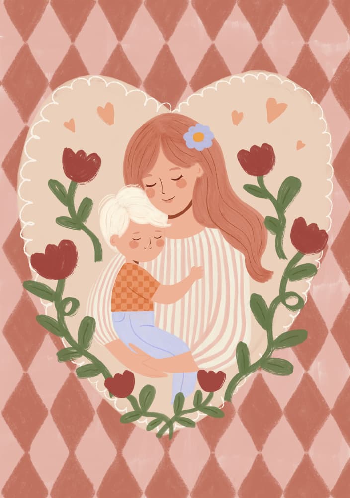 Tender Mother Child by Katarzyna Gąsiorowska — canvas wall art