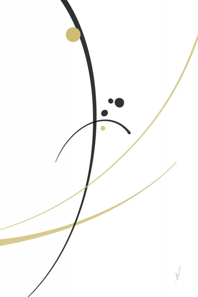 Elegant Abstract Curves by Ankie Kooi — canvas wall art