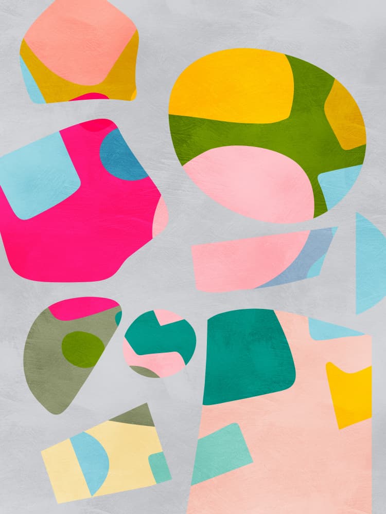 Minimal cutout colorful by Ana Rut Bre — canvas wall art