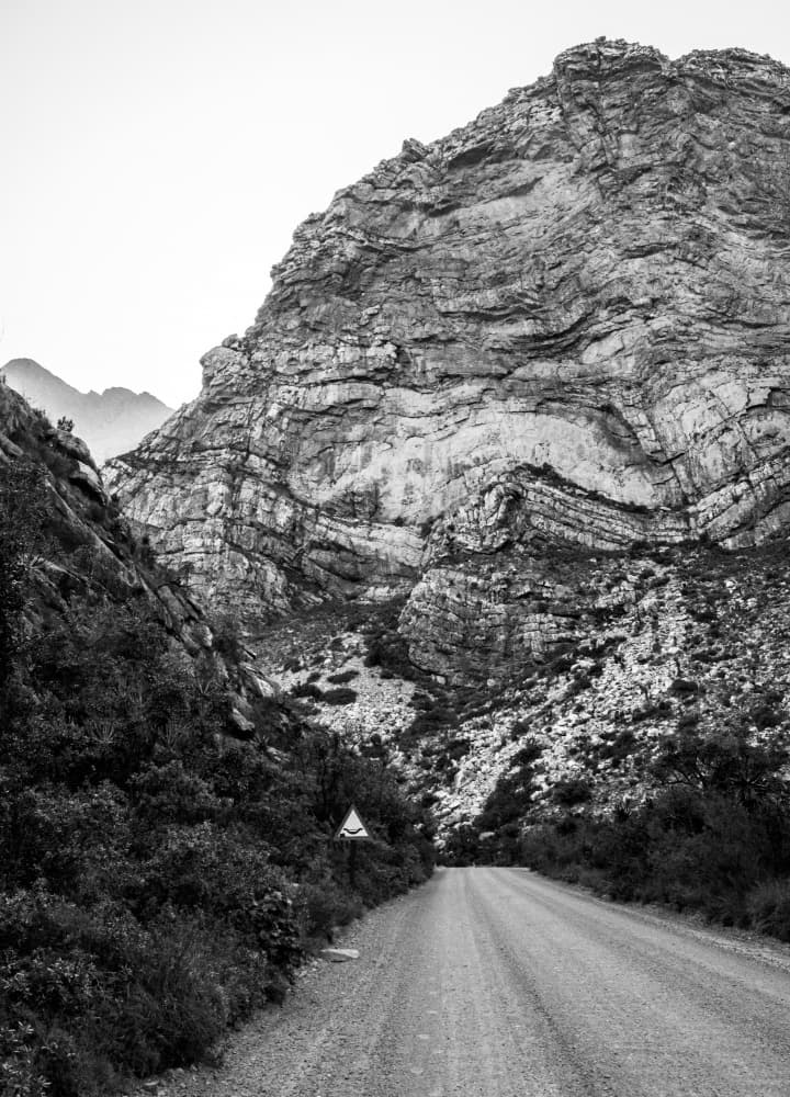 Folded Mountain Road by Claudi Lourens — canvas wall art