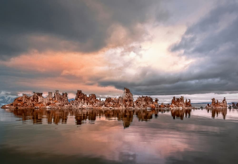 Tufa Towers Sunset Reflections by Jie Jin — canvas wall art
