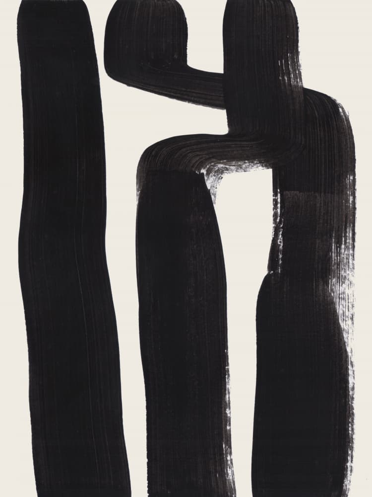 Abstract Black Gestures by Ejaaz Haniff — canvas wall art