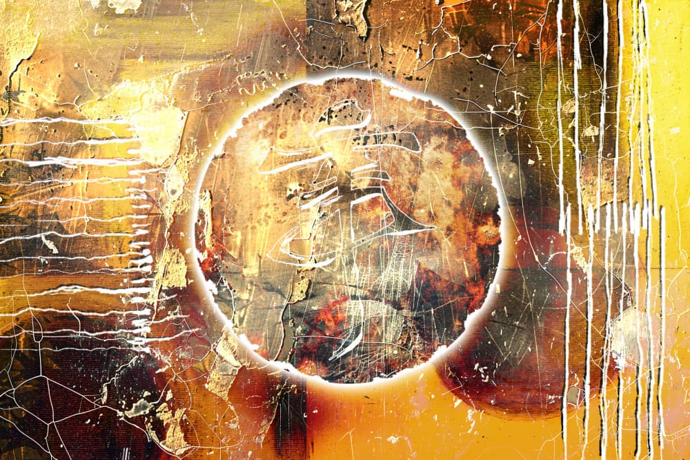 Cracked Golden Orbit by Rafal Kulik — canvas wall art