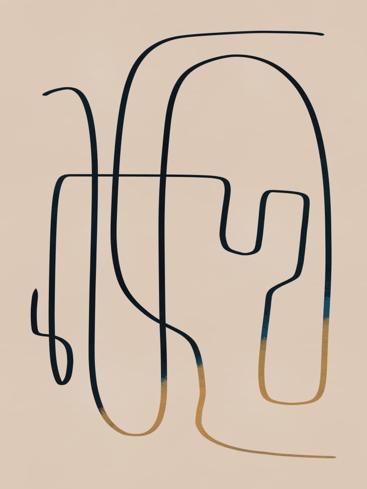 Elegant Abstract Forms by Little Dean — canvas wall art