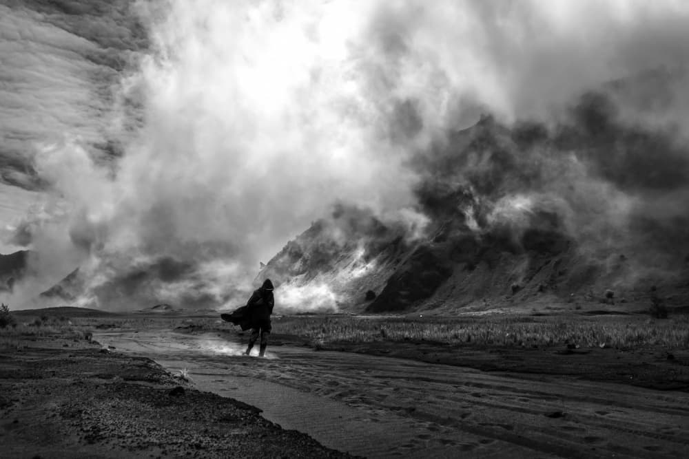 Misty Mountain Wanderer by Heru Sungkono — canvas wall art