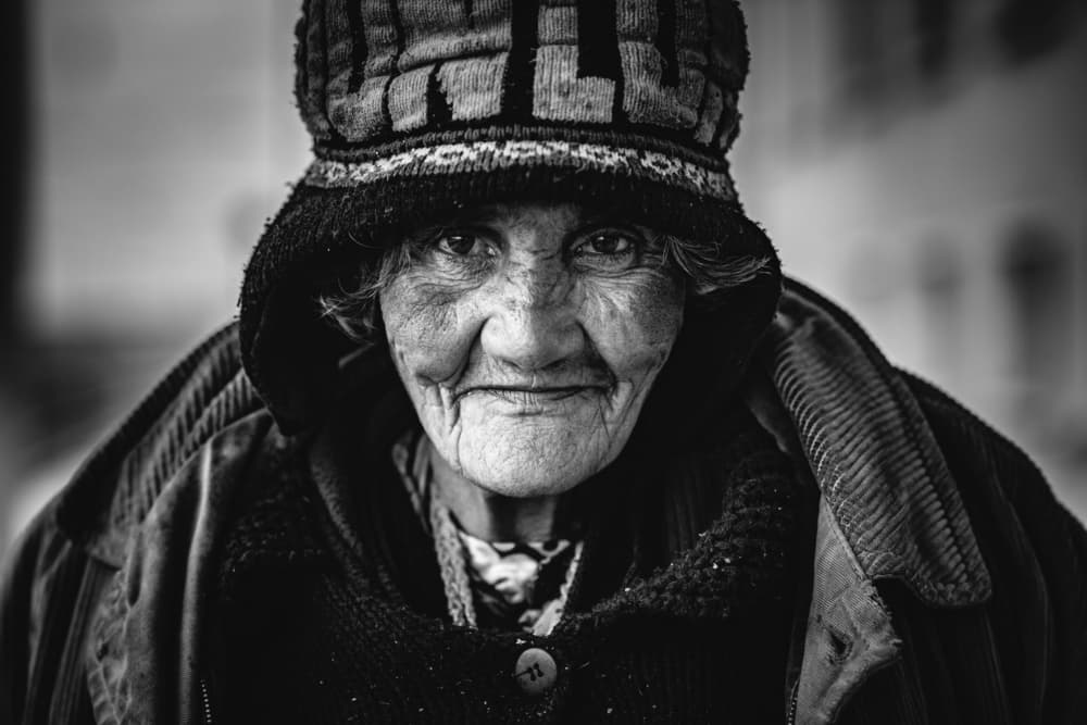 Smiling Elderly Portrait by Stefan Kamenov — canvas wall art