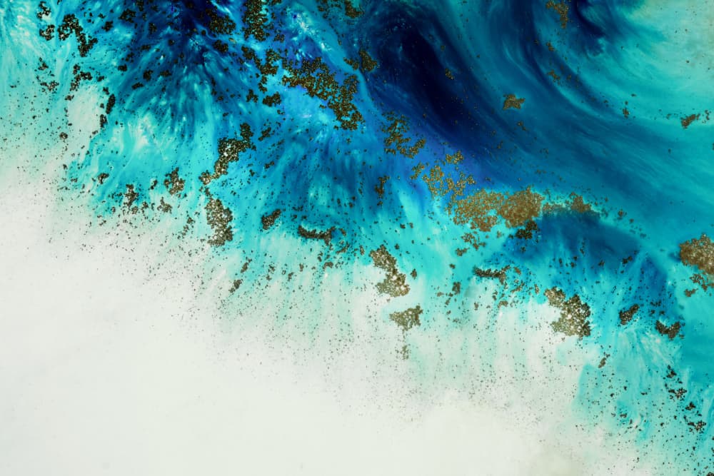 Abstract Ocean - Above the Shallows by Petra Meikle de Vlas — canvas wall art