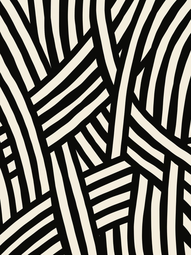 Dynamic Interlocking Stripes by Little Dean — canvas wall art