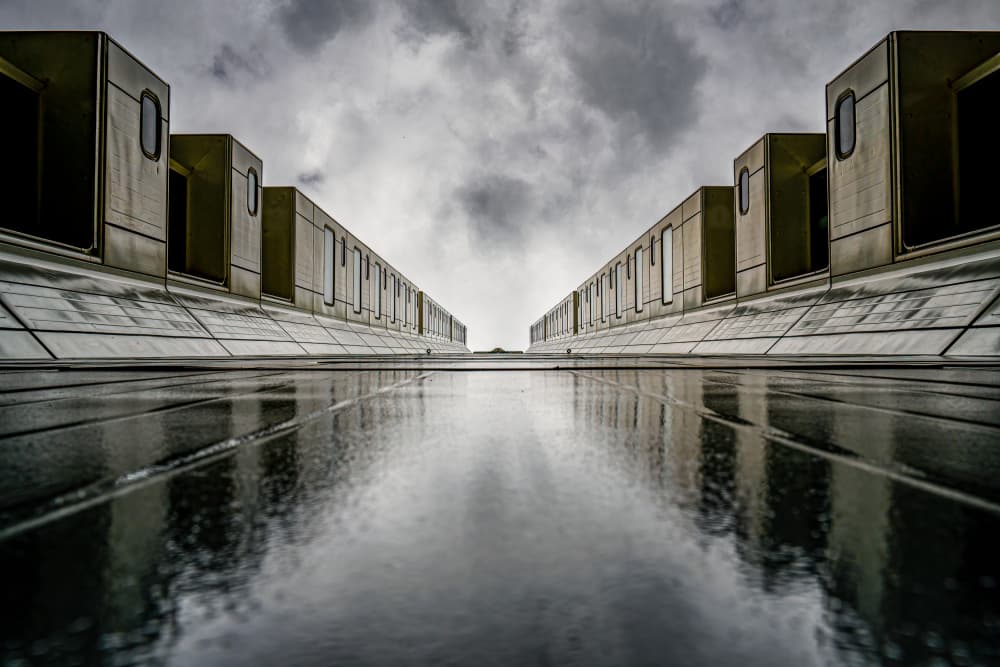 Wet Urban Reflection by Fred Louwen — canvas wall art